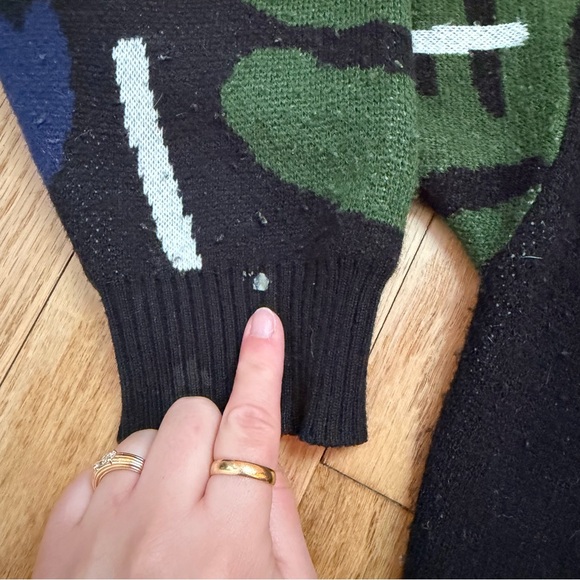 Anthropologie Bel Kazan Wool Blend Floral Print Cardigan - Picture 16 of 16